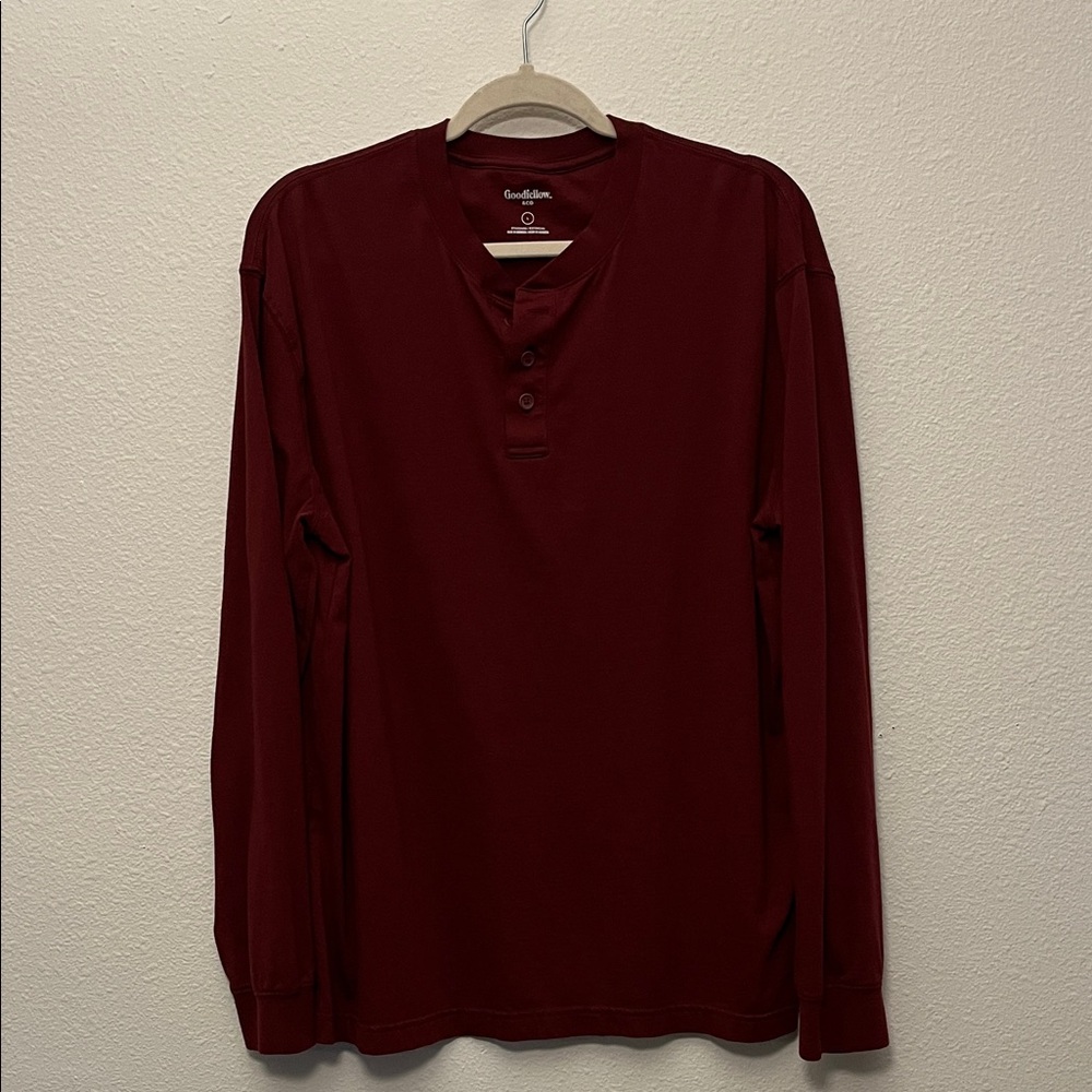 Goodfellow & Co Men's Deep Red Long Sleeve Tee
